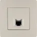 Розетка компьютерная RJ45 категория 5Е UTP слоновая кость ETIKA