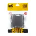 BRITE Розетка с заземлением с защитными шторками и крышкой 16А IP44 РСбш10-3-44-БрС сталь