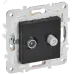 SKANDY Розетка двойная TV+SAT SK-A13Bl черный IEK