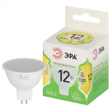 Лампа светодиодная ЭРА GREEN LINE LED MR16-12W-830-GU10 GL GU10 12 Вт софит теплый свет