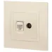 14-3110-02 ЭРА Розетка RJ45+TV, IP20, сл.кость (10/100/1600)