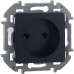 Розетка 1-местная без заземления без защитных шторок 16А антрацит INSPIRIA Розетка 1-местная без заземления без защитных шторок 16А антрацит INSPIRIA