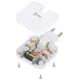 Разветвитель электрический ЭРА SPF-2-FL-USB поворотный на 2 розетки + 2USB 10А белый