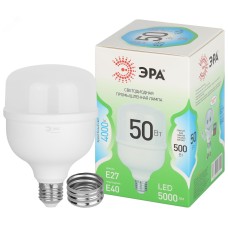 Лампа светодиодная LED 50Вт 5000Лм 4000К Е27/Е40 колокол/цилиндр яркий белый свет POWER T100-50W-840-E27/E40 GREEN LINE