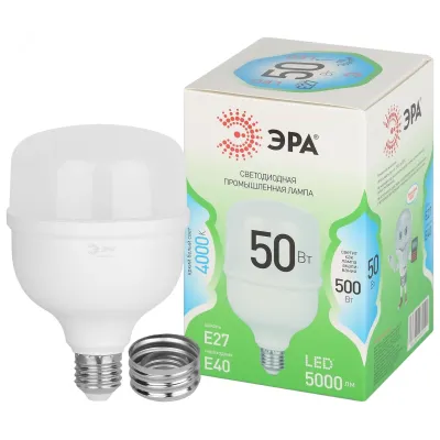 Лампа светодиодная ЭРА GREEN LINE LED POWER T100-50W-840-E27/E40 GL Е27/Е40 50 Вт колокол яркий белый свет