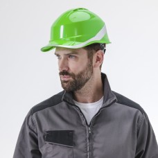 Каска защитная DIAMOND VI WIND из ABC с вентиляцией зеленого цвета