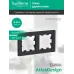 Рамка двухпостовая ATLASDESIGN универсальная карбон