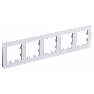 ATLASDESIGN NATURE рамка пятипостовая, МАТОВОЕ ОРГАНИЧЕСКОЕ СТЕКЛО БЕЛЫЙ