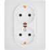 Розетка двойная с заземлением - Legrand/Daccord Inspiria - со шторками в сборе 16А 250В винтовые зажимы - белый