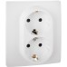 Розетка двойная с заземлением - Legrand/Daccord Inspiria - со шторками в сборе 16А 250В винтовые зажимы - белый