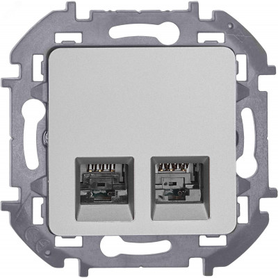 INSPIRIA розетка двойная RJ 45  категория 5e  UTP  алюминий