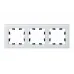 Рамка трехпостовая ATLASDESIGN NATURE, ОРГАНИЧЕСКОЕ СТЕКЛО БЕЛЫЙ