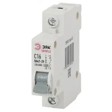 Автоматический выключатель ЭРА SIMPLE SIMPLE-mod-07 ВА 47-29 1P 40А кривая C 4,5кА