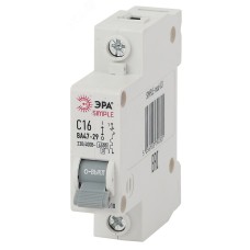 Автоматический выключатель ЭРА SIMPLE SIMPLE-mod-02 ВА 47-29 1P 10А кривая С 4,5кА