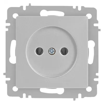 Розетка Intro Accent 6-201-03 2P, 16А-250В, IP20, СУ, алюминий