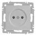 Розетка Intro Accent 6-201-03 2P, 16А-250В, IP20, СУ, алюминий