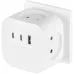 Разветвитель электрический 10А 4 розетки + 3 USB A+C со шторками белый SP-4-3USBAC-W