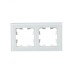 BRITE Рамка 2 поста РУ-2-2-Бр стекло белый матовый IEK