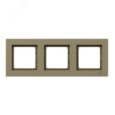 Рамка 3-местная IP44  шамп.  пластик Эпика EKF