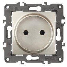 14-2105-04 ЭРА Розетка 2P, 16A-250В, IP20, Эра Elegance, шампань (10/100/2800)