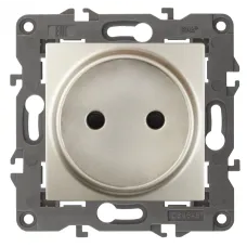 14-2105-04 ЭРА Розетка 2P, 16A-250В, IP20, Эра Elegance, шампань (10/100/2800)