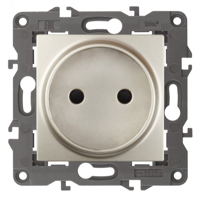 14-2105-04 ЭРА Розетка 2P, 16A-250В, IP20, Эра Elegance, шампань (10/100/2800)