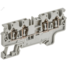 ARMAFIX Клемма пружинная CX2.5-4 2,5мм2 четырехконтактная серая IEK