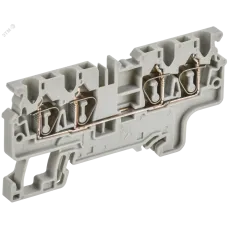 ARMAFIX Клемма пружинная CX2.5-4 2,5мм2 четырехконтактная серая IEK