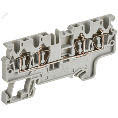 ARMAFIX Клемма пружинная CX2.5-4 2,5мм2 четырехконтактная серая IEK