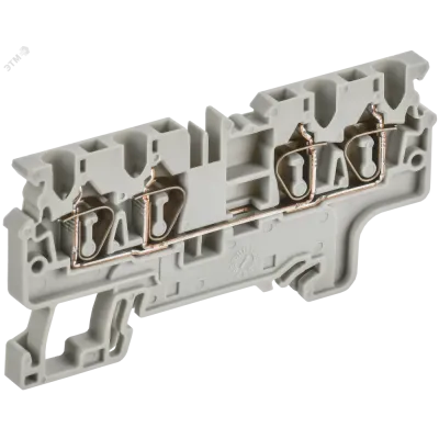 ARMAFIX Клемма пружинная CX2.5-4 2,5мм2 четырехконтактная серая IEK