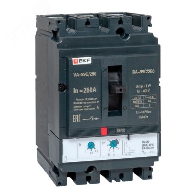 Автоматический выключатель ВА-99C 250/250А 3P 45кА EKF