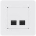 Розетка компьютерная двойная RJ45 категория 5Е UTP белый INSPIRIA