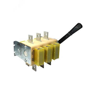 Выключатель-разъединитель ВР32-39 В 71250-32 УХЛ3, 630А, съёмная боковая смещённая рукоятка, 3-х полюсный на два направления, с дугогасительными кам