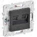 SKANDY Розетка компьютерная двойная RJ45 кат.5E SK-K03T титан IEK