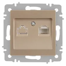 Розетка Intro Accent 6-303-04 информационная RJ45, IP20, СУ, шампань