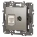 Розетка ЭРА Elegance 14-3110-16 RJ45+TV, титан