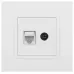 Розетка ЭРА Elegance 14-3110-01М RJ45+TV, белый матовый