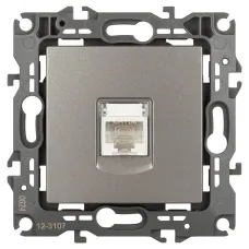 Розетка ЭРА Серия 12 12-3107-16 информационная RJ45, титан
