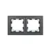 BRITE Рамка 2 поста IP44 РУ-2-БрС-44 сталь