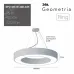 Светильник LED ЭРА Geometria SPO-133-W-40K-045 Ring 45Вт 4000K 3500Лм IP40 600*80 белый подвесной драйвер внутри