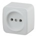 3-201-01 Intro Розетка 2P, 16А-250В, IP20, ОУ, Polo, белый (20/400/4800)