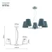 Люстра Rivoli Evie 2087-305 5 х Е14 40 Вт классика