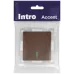 Выключатель Intro Accent 6-102-10 с подсветкой, 10А-250В, IP20, СУ, AL/CU, венге