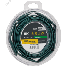 Трубка термоусадочная ТТУ нг-LS 3/1,5 зеленая (2м/упак) IEK