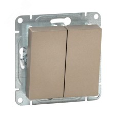 Механизм выключателя. двухклавишный. шампань Эпика EKF