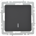 BRITE Выключатель одноклавишный с индикацией 10А ВС10-1-1-БрГ графит