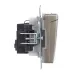 BRITE Розетка с заземлением с защитными шторками и крышкой 16А IP44 РСбш10-3-44-БрШ шампань