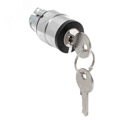 Исполнительный механизм переключателя ХB4 на 2 положения с замком, возвратный без фиксации IP65