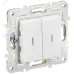 SKANDY Выключатель 2-клавишный проходной с индикацией 10А SK-V10W арктический белый IEK
