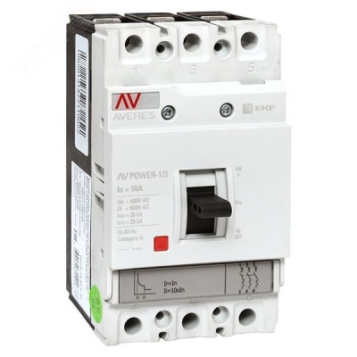 Выключатель автоматический AV POWER-1/3 50А 35кА TR